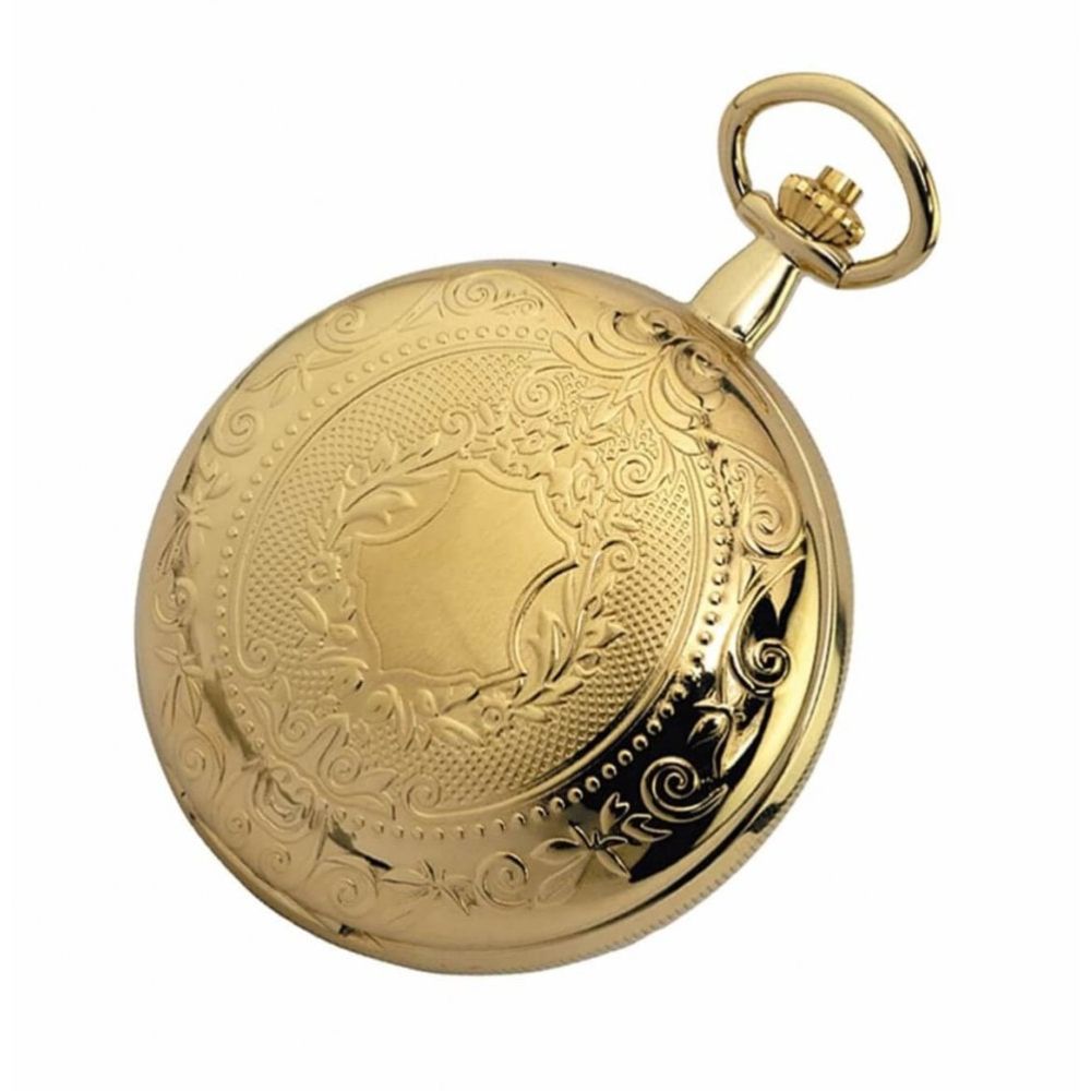 Woodford Gold Plated Mechanical Double Hunter Pocket Watch Greenwich